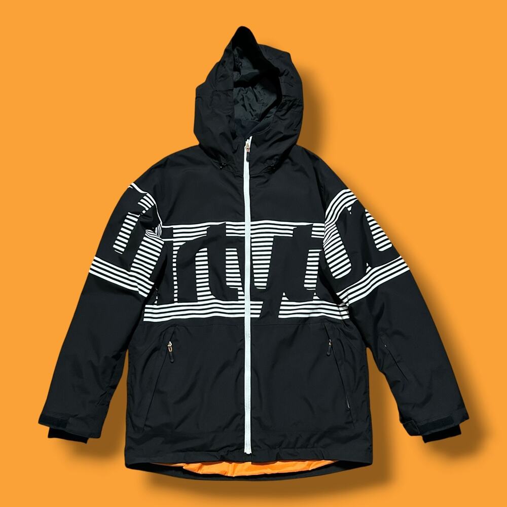 Thirtytwo Snowboard Jacket JP Walker 8K Mens Medium Black Hooded Nylon Ski Snow